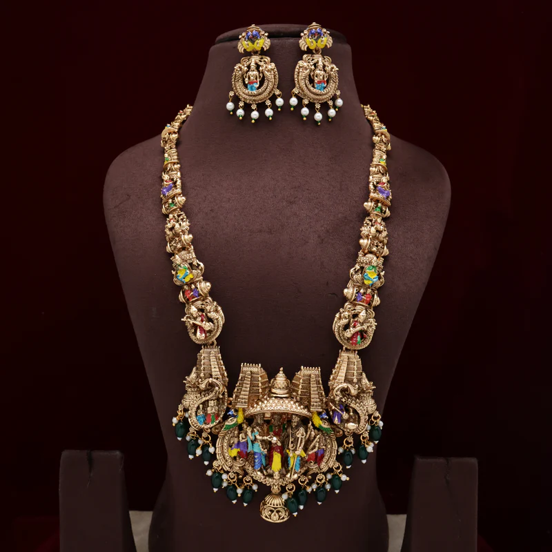 Shivan Parvati Kalyanam Enamel Bridal set